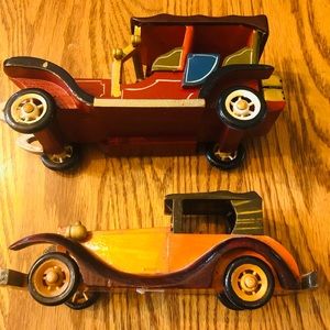 Bundles of wooden VINTAGE CARS